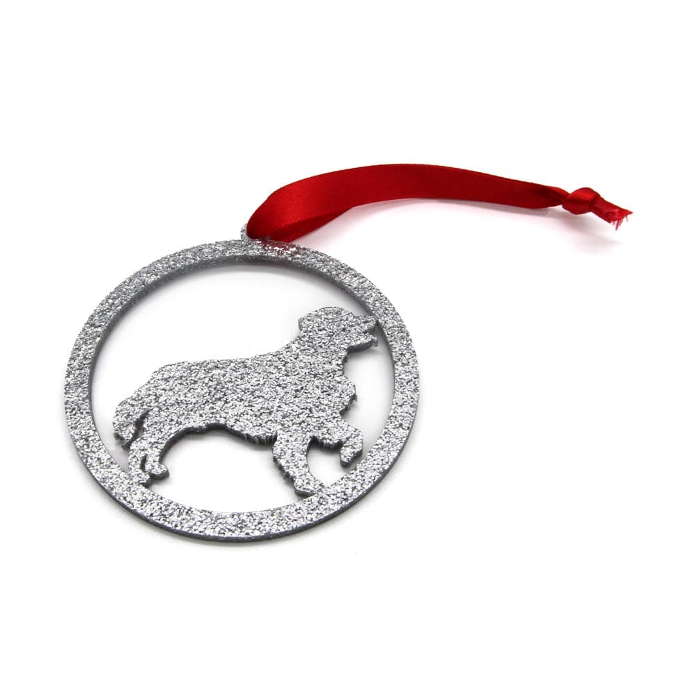 Dog decoration in silver