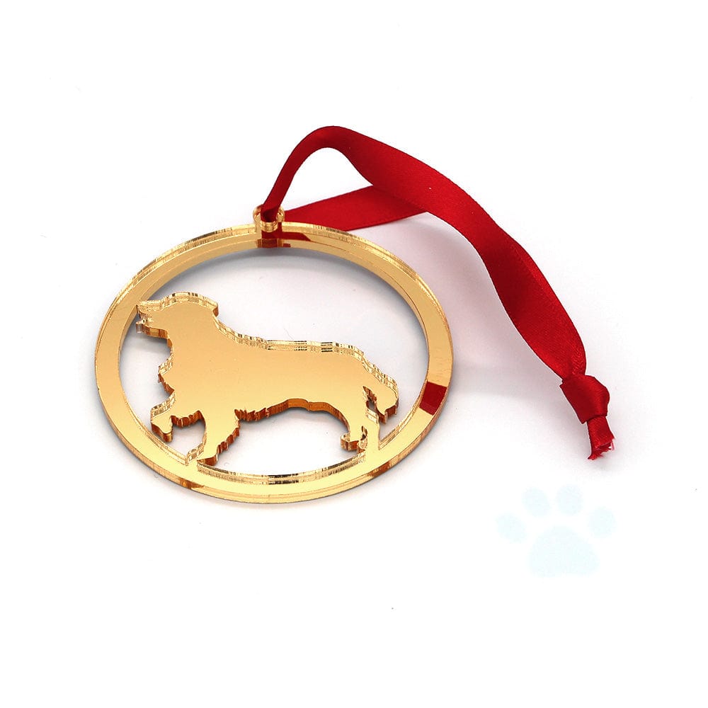 Dog decoration in gold