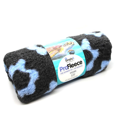 Profleece Vetbed Pet Bedding charcoal with blue flower from the nature collection in eco sleeve