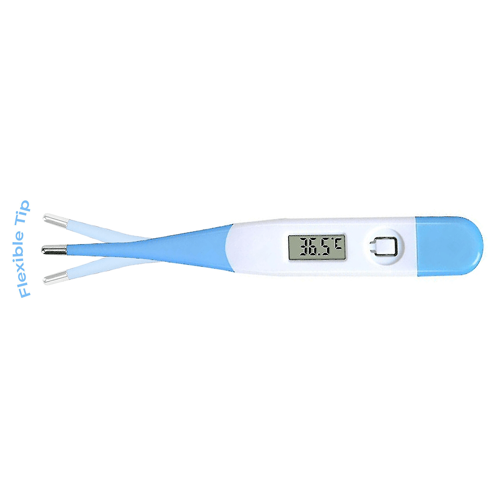 Digital thermometer with flexible tip
