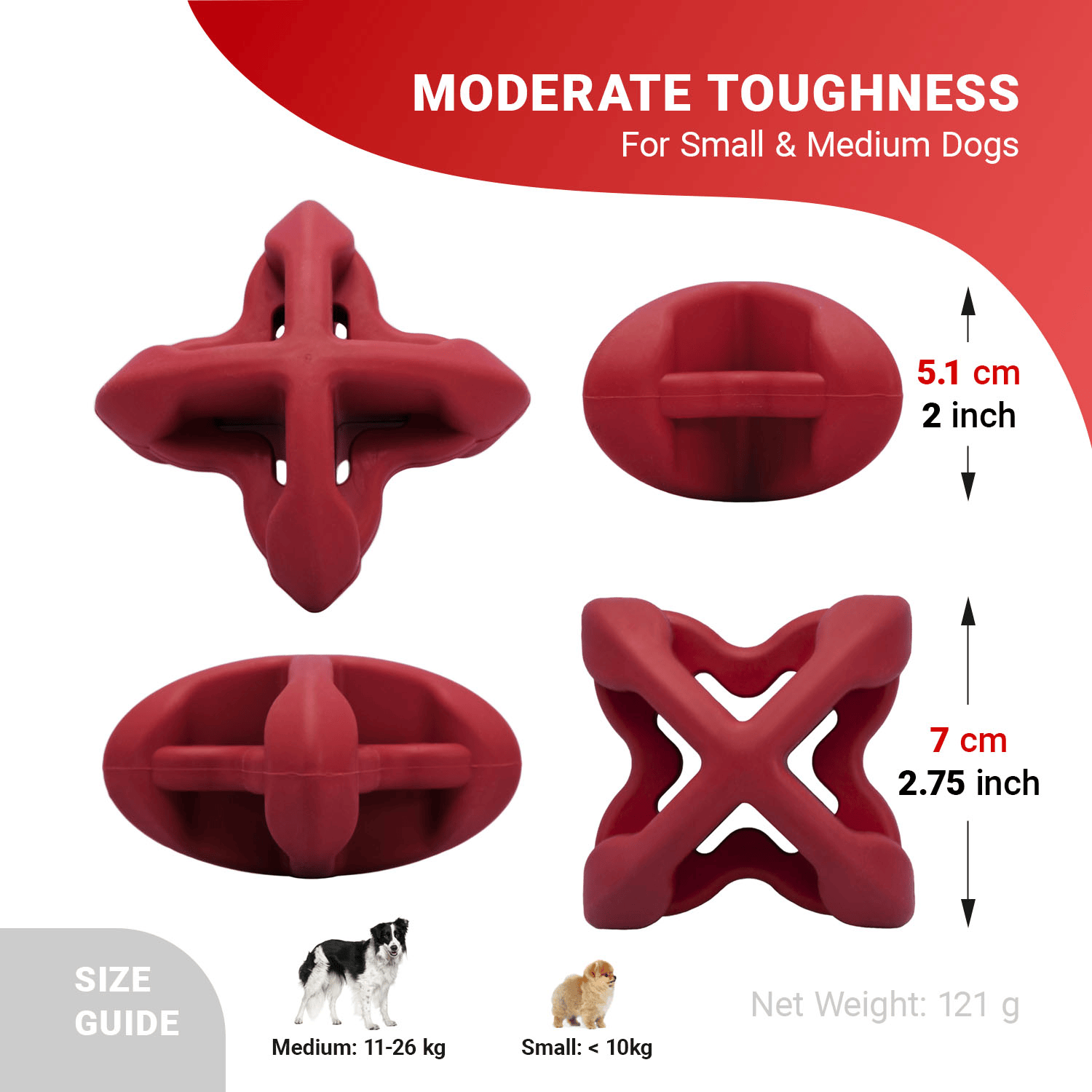 Geo-AstroRolly Red - Sensory Enrichment Toy