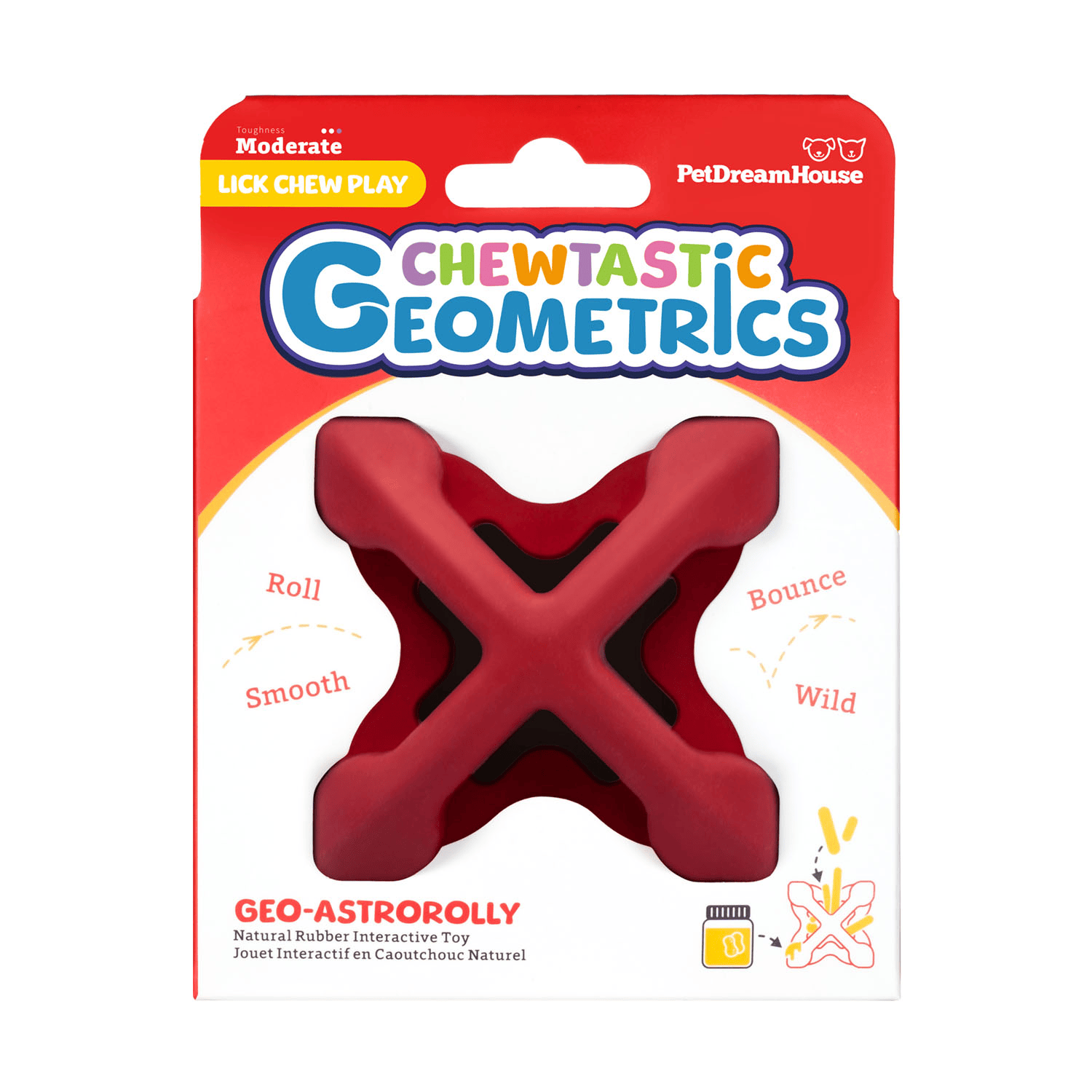 Geo-AstroRolly Red - Sensory Enrichment Toy