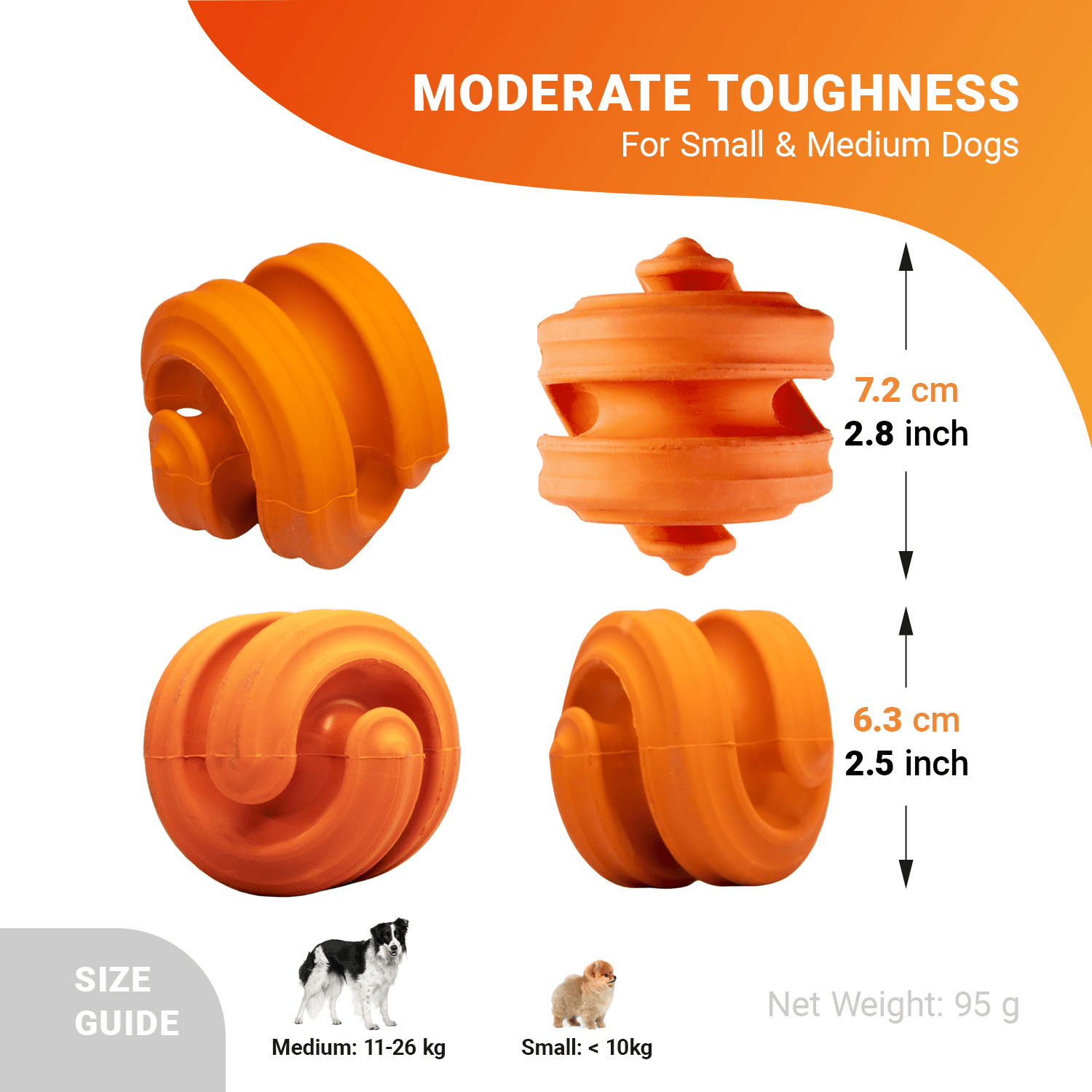 Geo-Hex Orange - Sensory Enrichment Toy