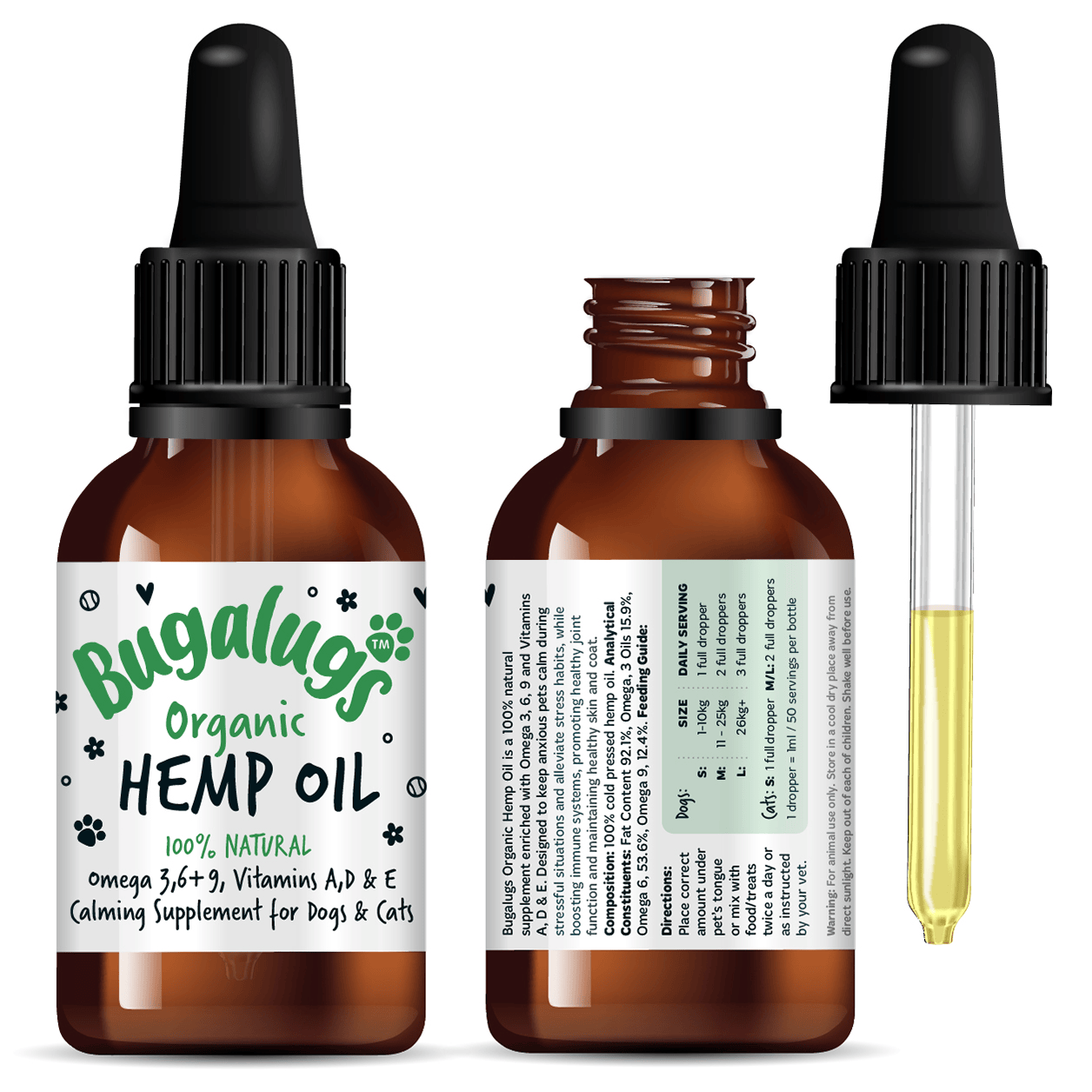 Bugalugs™ Hemp Oil for dogs and cats - 50ml