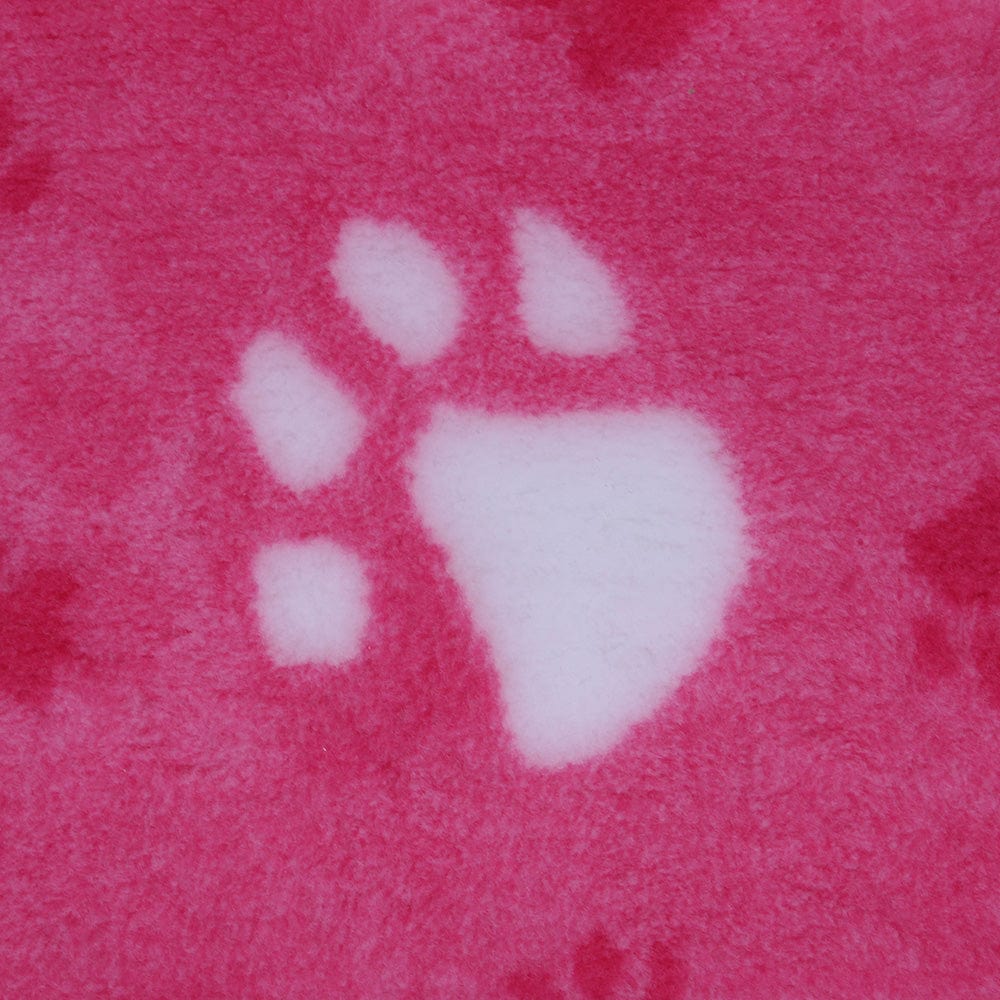 Linge de lit pour chien ProFleece en trois couleurs avec impression de pattes.
