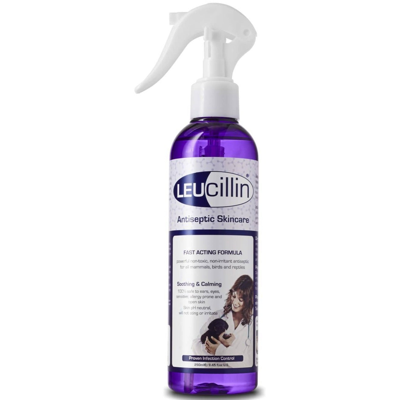 Spray antiséptico de leucilina para perros