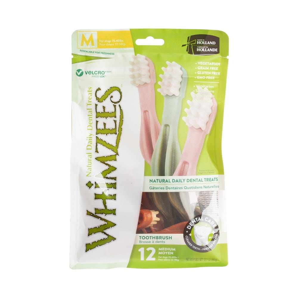 Whimzees dental brush treats for dogs