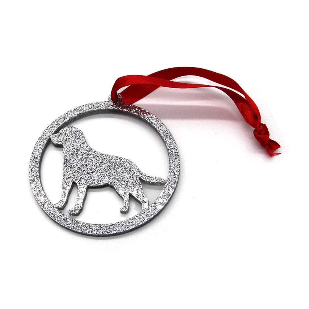Dog decoration in silver