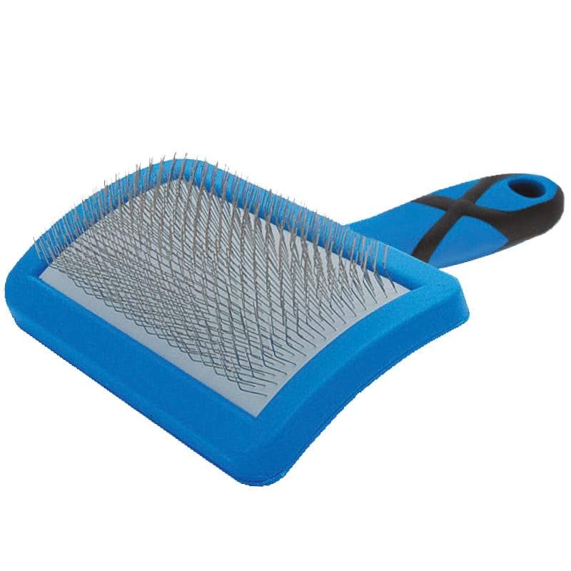 Curved soft slicker brush by Groom Professional