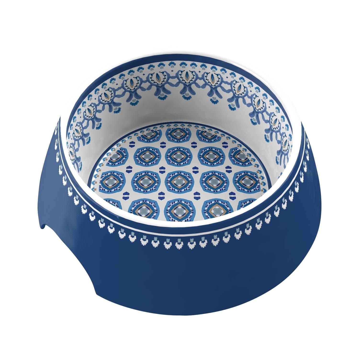 Moroccan style medium dog bowl - Indigo